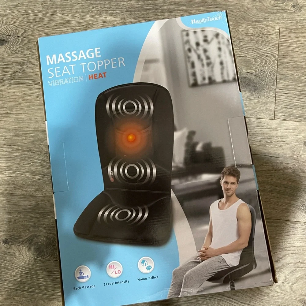 HealthTouch Black Massage Seat Topper - Picture 1 of 4